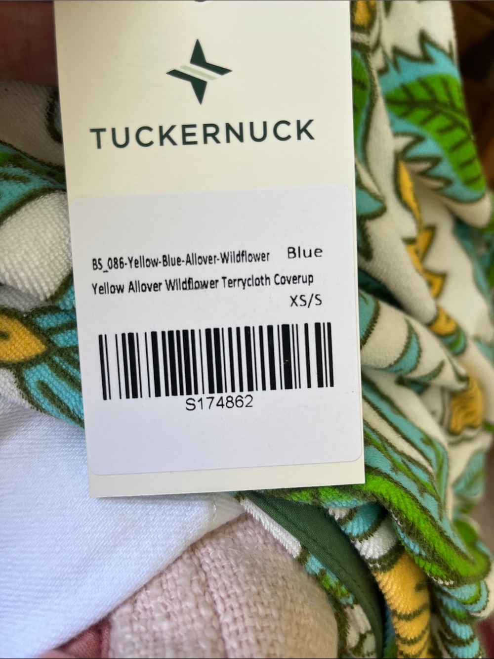 Tuckernuck Floral Hoodie Tunic in Teal, Mustard & Green - Picture 4 of 4